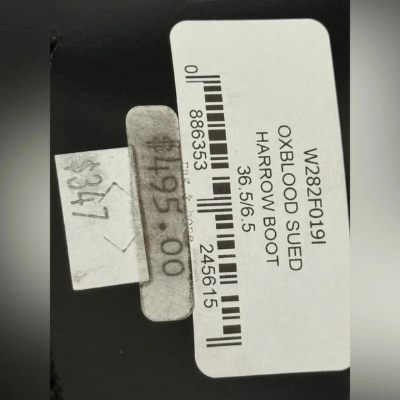 Rag & Bone wine suede ankle HARROW BOOT celebrity favorite size 6.5 - Picture 10 of 15